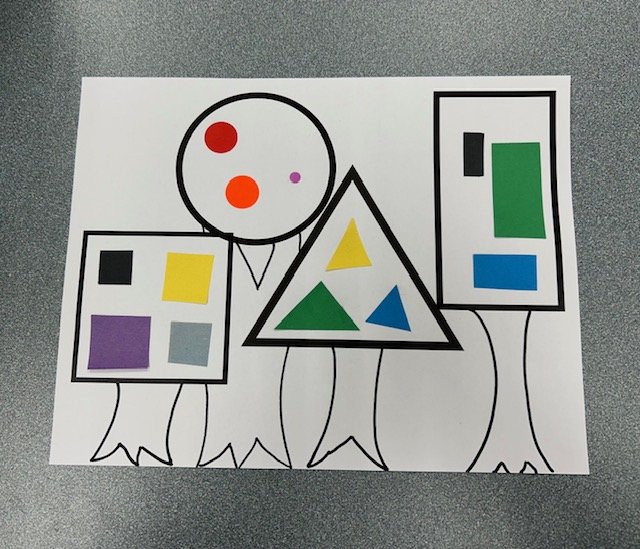 colorful paper sorted by shape